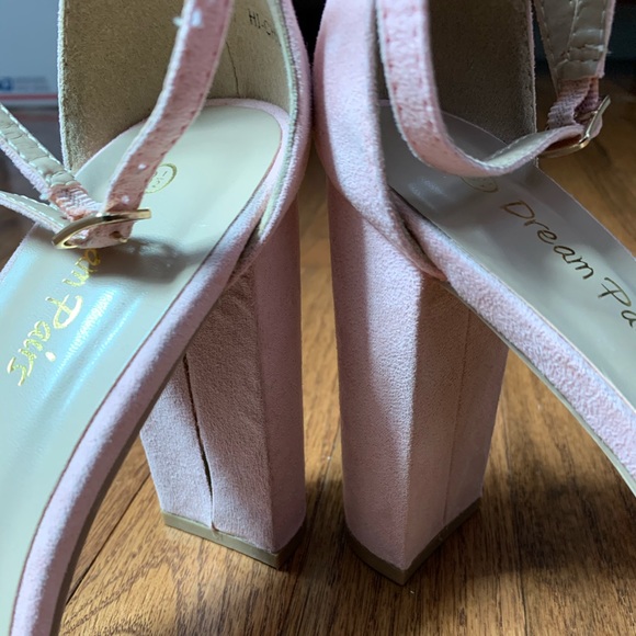 Baby Pink Chunky Heels - Picture 5 of 6